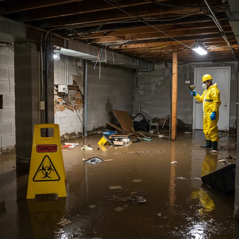 Flooded Basement Electrical Hazard in Hawaiian Beaches, HI Property