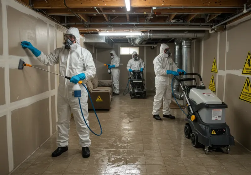 Basement Moisture Removal and Structural Drying process in Hawaiian Beaches, HI